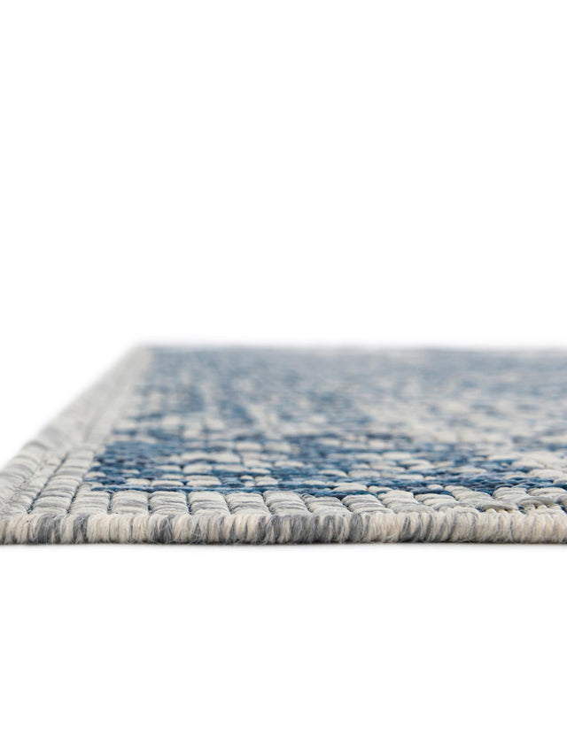 Blue 2' x 6' 1 Outdoor Traditional Runner Area Rug Weather Resistant for Patio, Deck, Terrace, Balcony, Porch