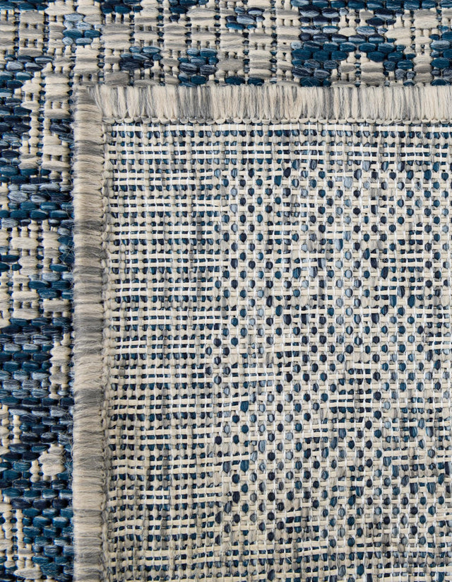 Blue 2' x 6' 1 Outdoor Traditional Runner Area Rug Weather Resistant for Patio, Deck, Terrace, Balcony, Porch