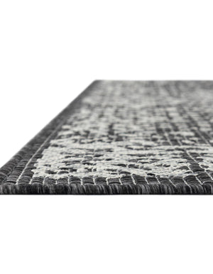 Charcoal Gray 7' 1 x 10' Outdoor Traditional Rectangle Rug
