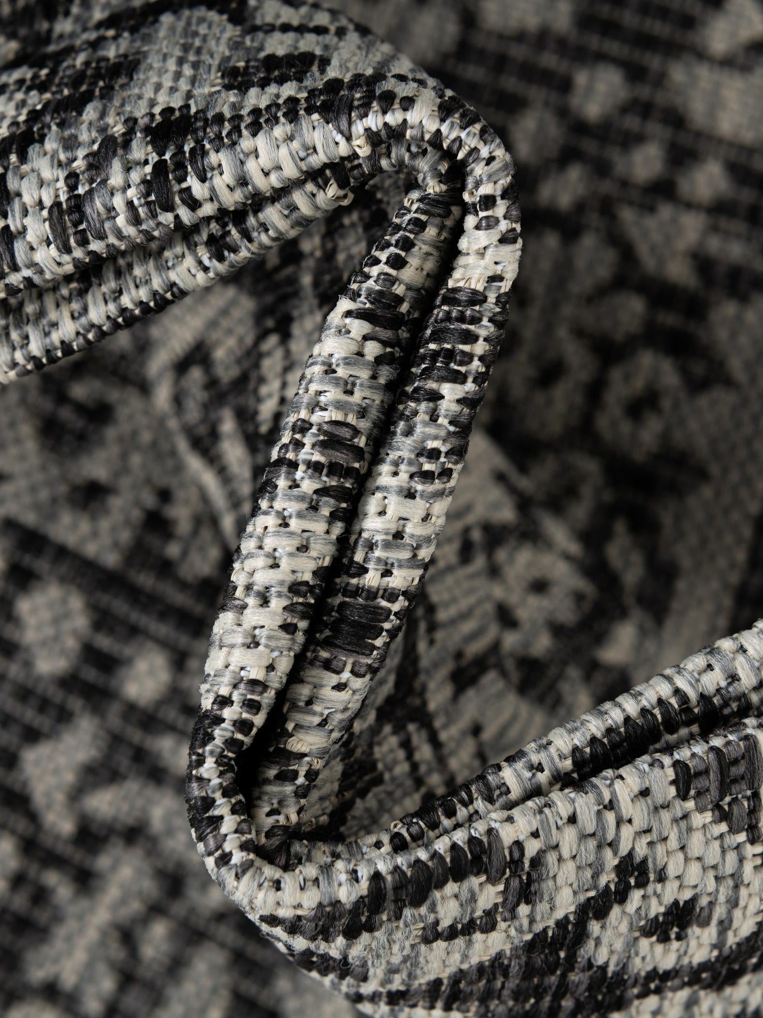 Charcoal Gray 7' 1 x 10' Outdoor Traditional Rectangle Area Rug Weather Resistant for Patio, Deck, Terrace, Balcony, Porch