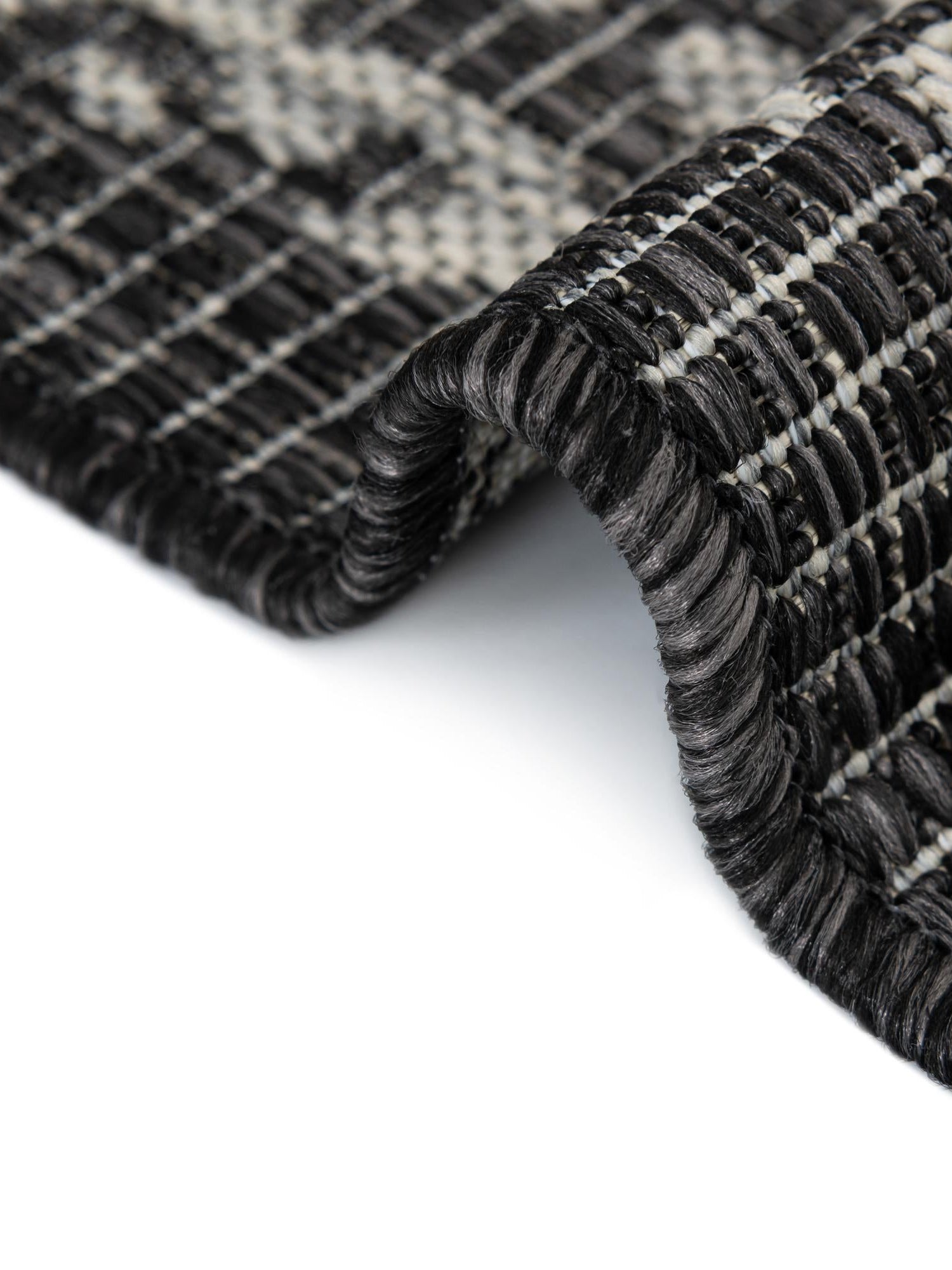Charcoal Gray 4' 1 x 6' 1 Outdoor Traditional Rectangle Area Rug Weather Resistant for Patio, Deck, Terrace, Balcony, Porch Classical Design Outside Carpet for Sale at Rug Engine