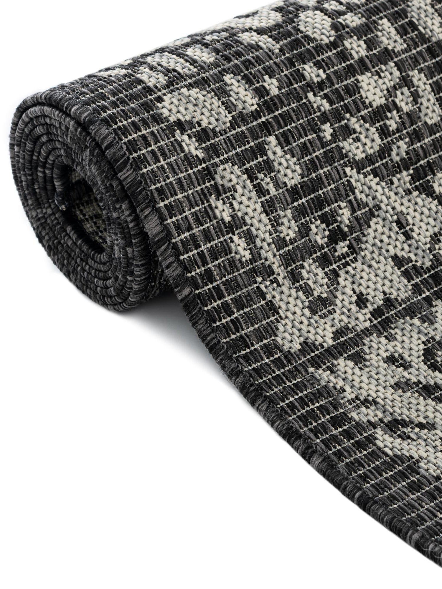 Charcoal Gray 10' x 13' 1 Outdoor Traditional Rectangle Area Rug Weather Resistant for Patio, Deck, Terrace, Balcony, Porch Classical Design Outside Carpet for Sale at Rug Engine