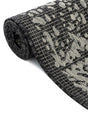 Charcoal Gray 10' x 13' 1 Outdoor Traditional Rectangle Area Rug Weather Resistant for Patio, Deck, Terrace, Balcony, Porch Classical Design Outside Carpet for Sale at Rug Engine