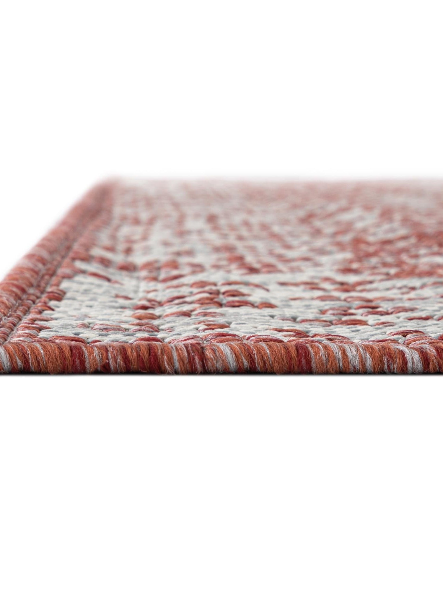 Rust Red 6' 1 x 9' Outdoor Traditional Rectangle Area Rug Weather Resistant for Patio, Deck, Terrace, Balcony, Porch Classical Design Outside Carpet for Sale at Rug Engine