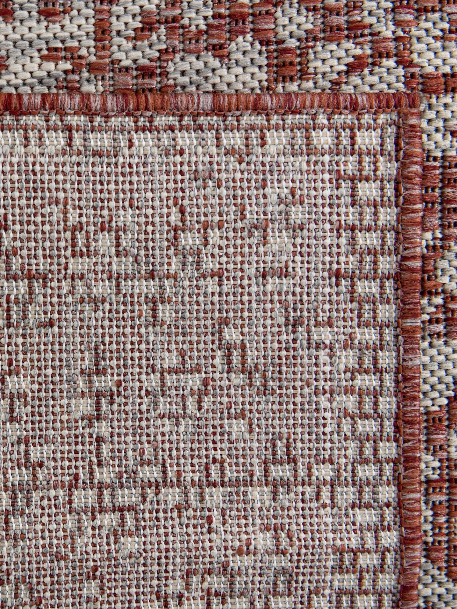 Rust Red 7' 1 x 10' Outdoor Traditional Rectangle Area Rug Weather Resistant for Patio, Deck, Terrace, Balcony, Porch Classical Design Outside Carpet for Sale at Rug Engine