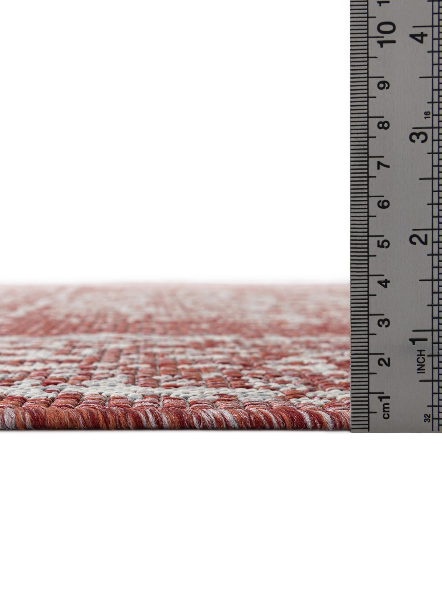 Rust Red 2' 7 x 10' Outdoor Traditional Runner Area Rug Weather Resistant for Patio, Deck, Terrace, Balcony, Porch Classical Design Outside Carpet for Sale at Rug Engine