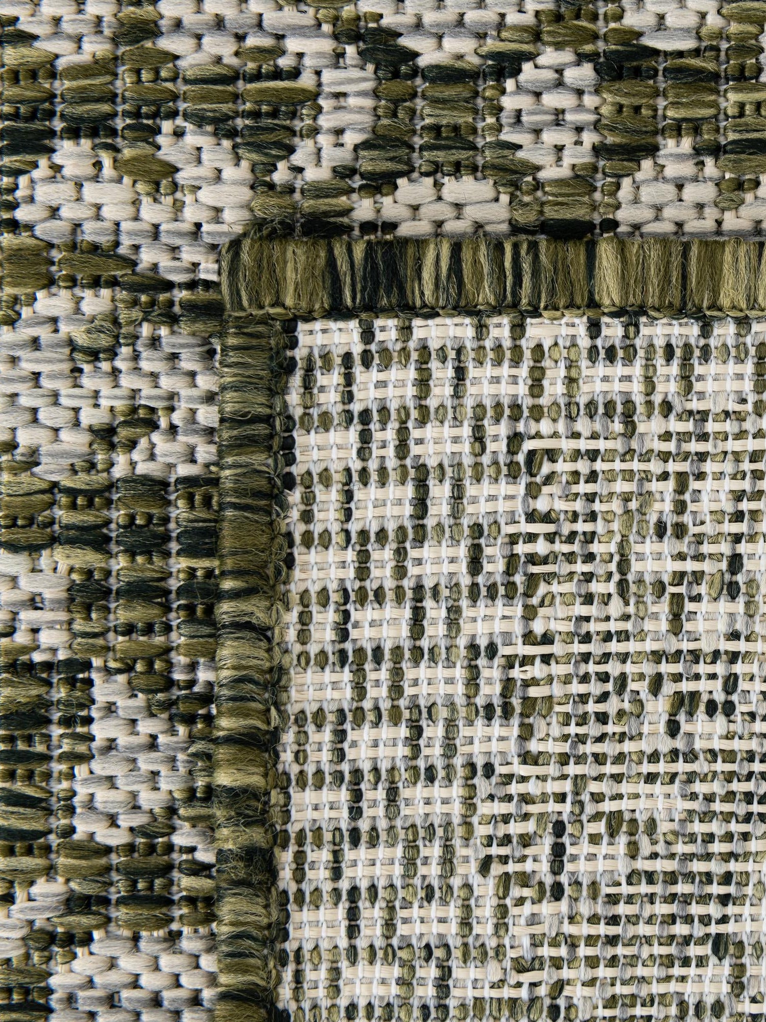 Green 6' 1 x 9' Outdoor Traditional Rectangle Area Rug Weather Resistant for Patio, Deck, Terrace, Balcony, Porch Classical Design Outside Carpet for Sale at Rug Engine