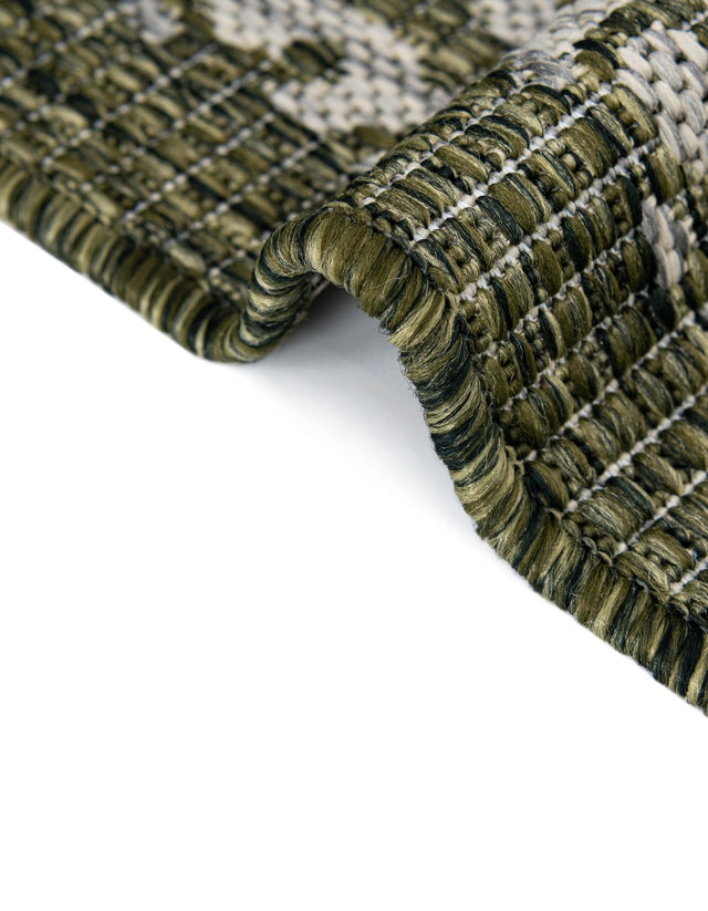 Green 5' 3 x 8' Outdoor Traditional Rectangle Area Rug Weather Resistant for Patio, Deck, Terrace, Balcony, Porch Classical Design Outside Carpet for Sale at Rug Engine
