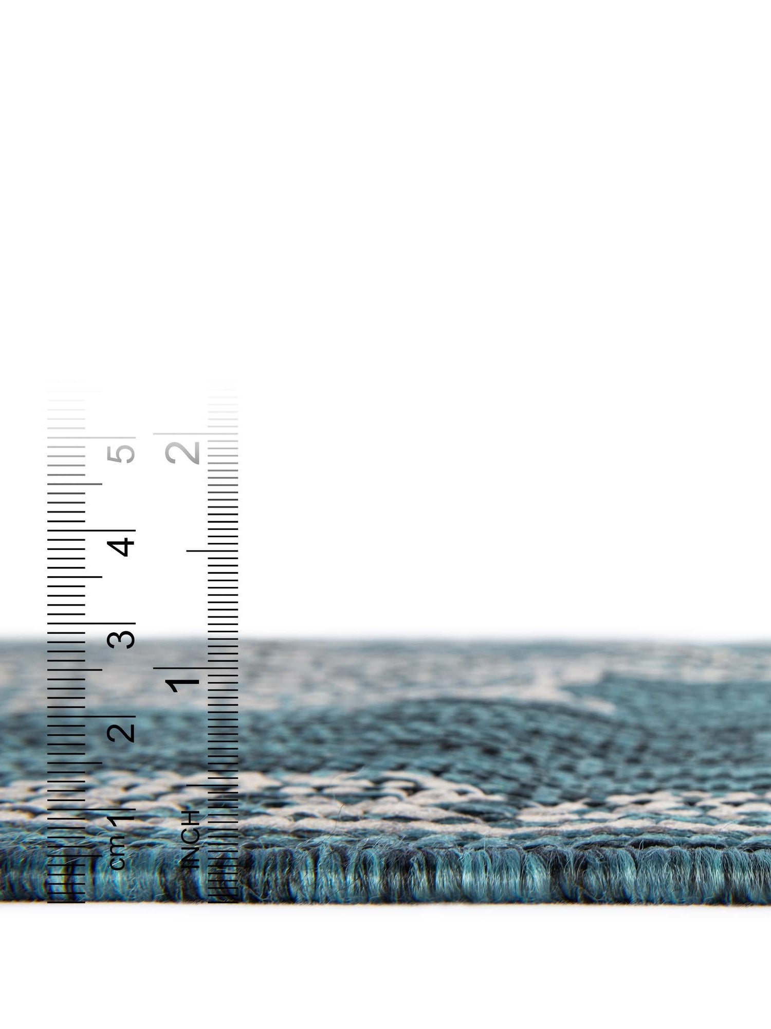 Teal 9' x 12' Outdoor Traditional Rectangle Area Rug Weather Resistant for Patio, Deck, Terrace, Balcony, Porch Classical Design Outside Carpet for Sale at Rug Engine