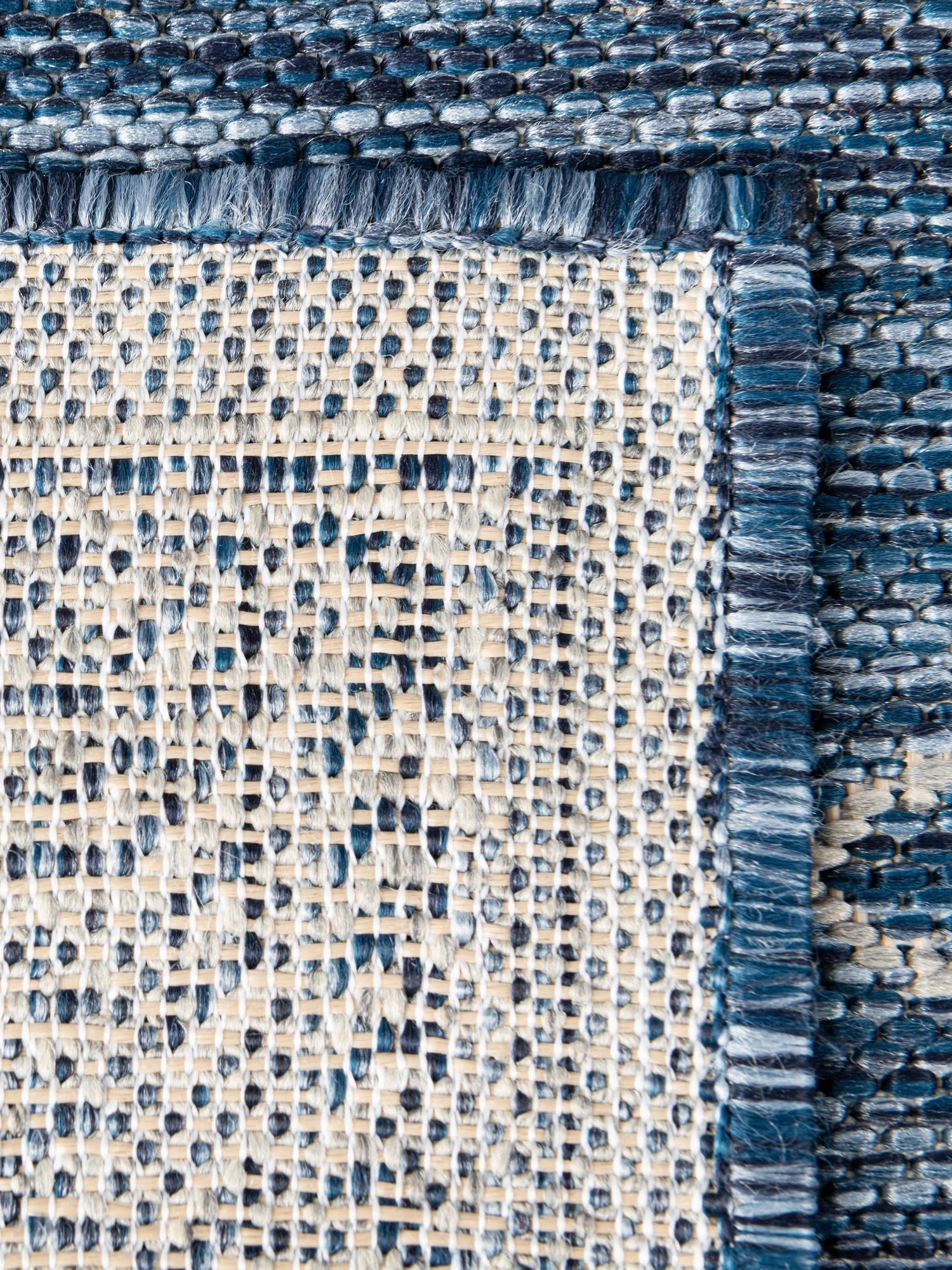 Blue 7' 10 x 11' Outdoor Traditional Rectangle Area Rug Weather Resistant for Patio, Deck, Terrace, Balcony, Porch Classical Design Outside Carpet for Sale at Rug Engine