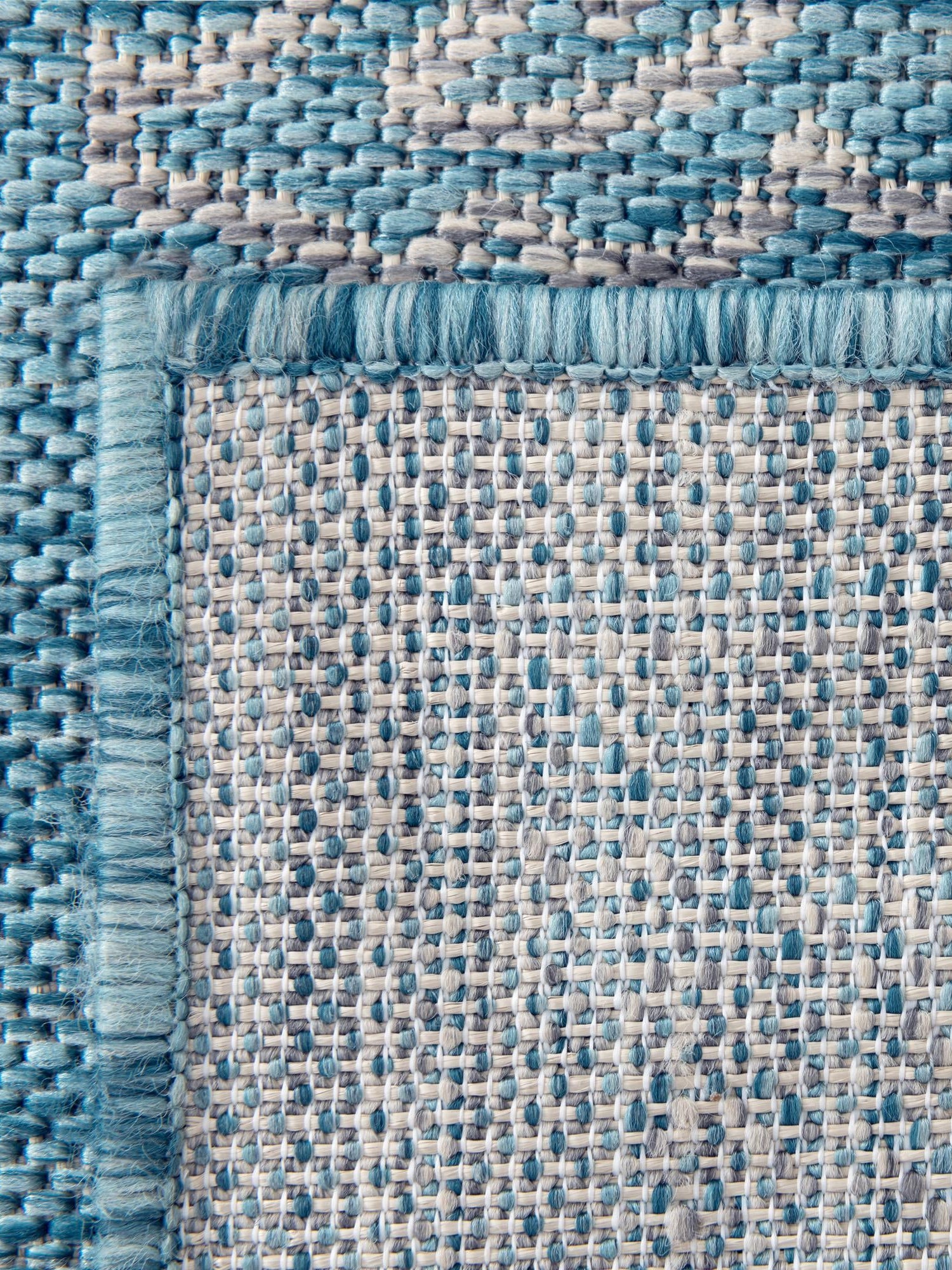 Light Aqua 4' 1 x 6' 1 Outdoor Traditional Rectangle Area Rug Weather Resistant for Patio, Deck, Terrace, Balcony, Porch Classical Design Outside Carpet for Sale at Rug Engine