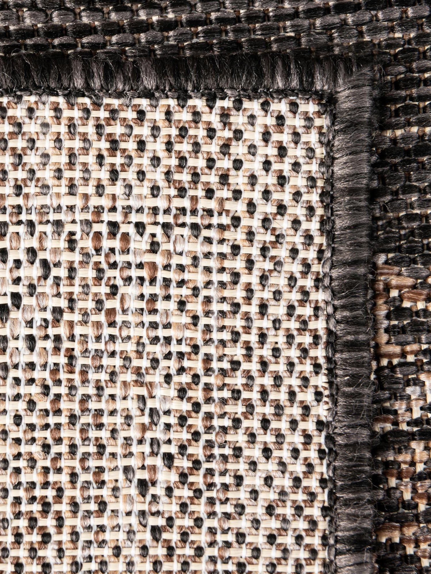 Charcoal Gray 9' x 12' Outdoor Traditional Rectangle Area Rug Weather Resistant for Patio, Deck, Terrace, Balcony, Porch Classical Design Outside Carpet for Sale at Rug Engine