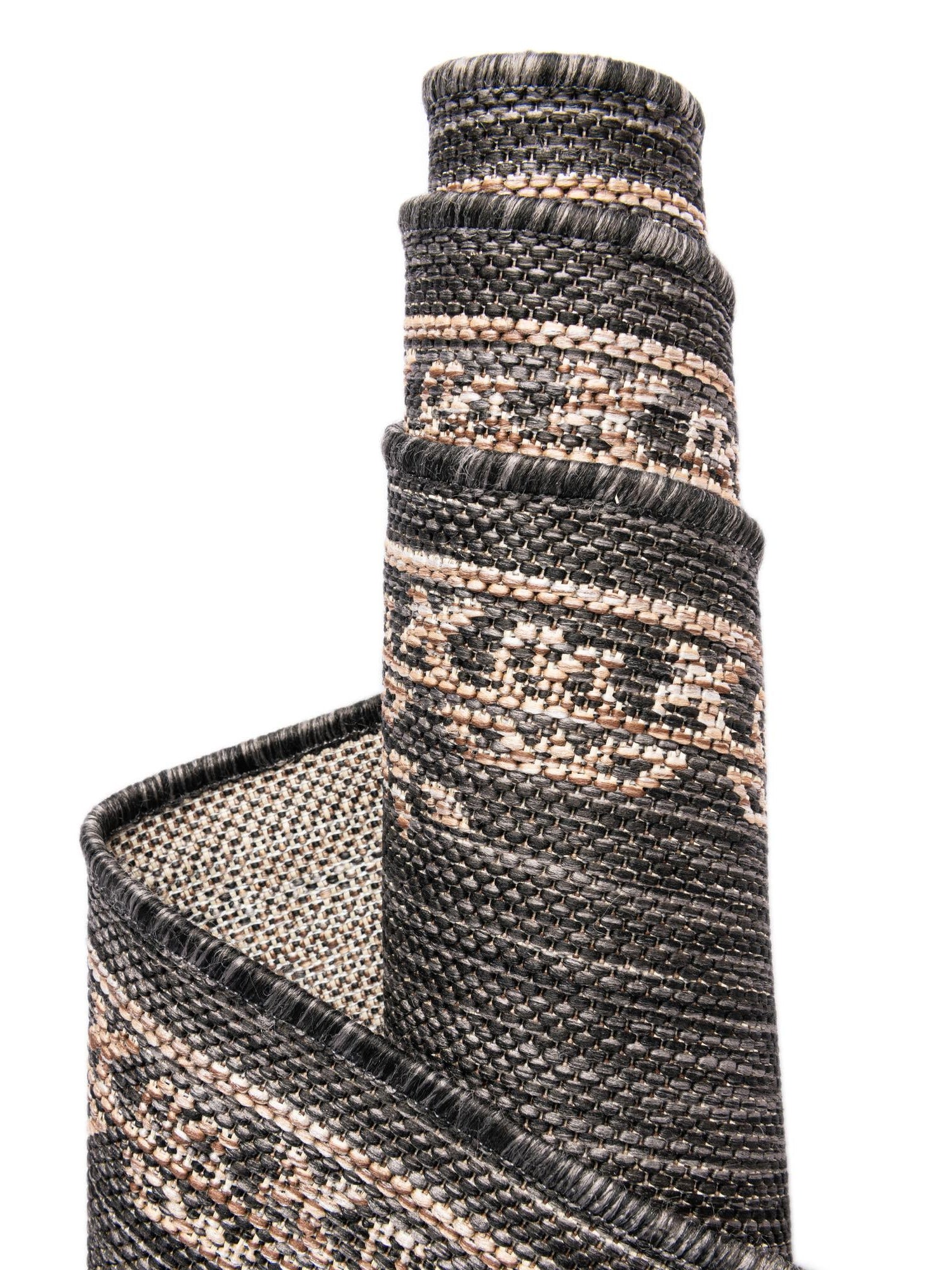 Charcoal Gray 4' 1 x 6' 1 Outdoor Traditional Rectangle Area Rug Weather Resistant for Patio, Deck, Terrace, Balcony, Porch Classical Design Outside Carpet for Sale at Rug Engine