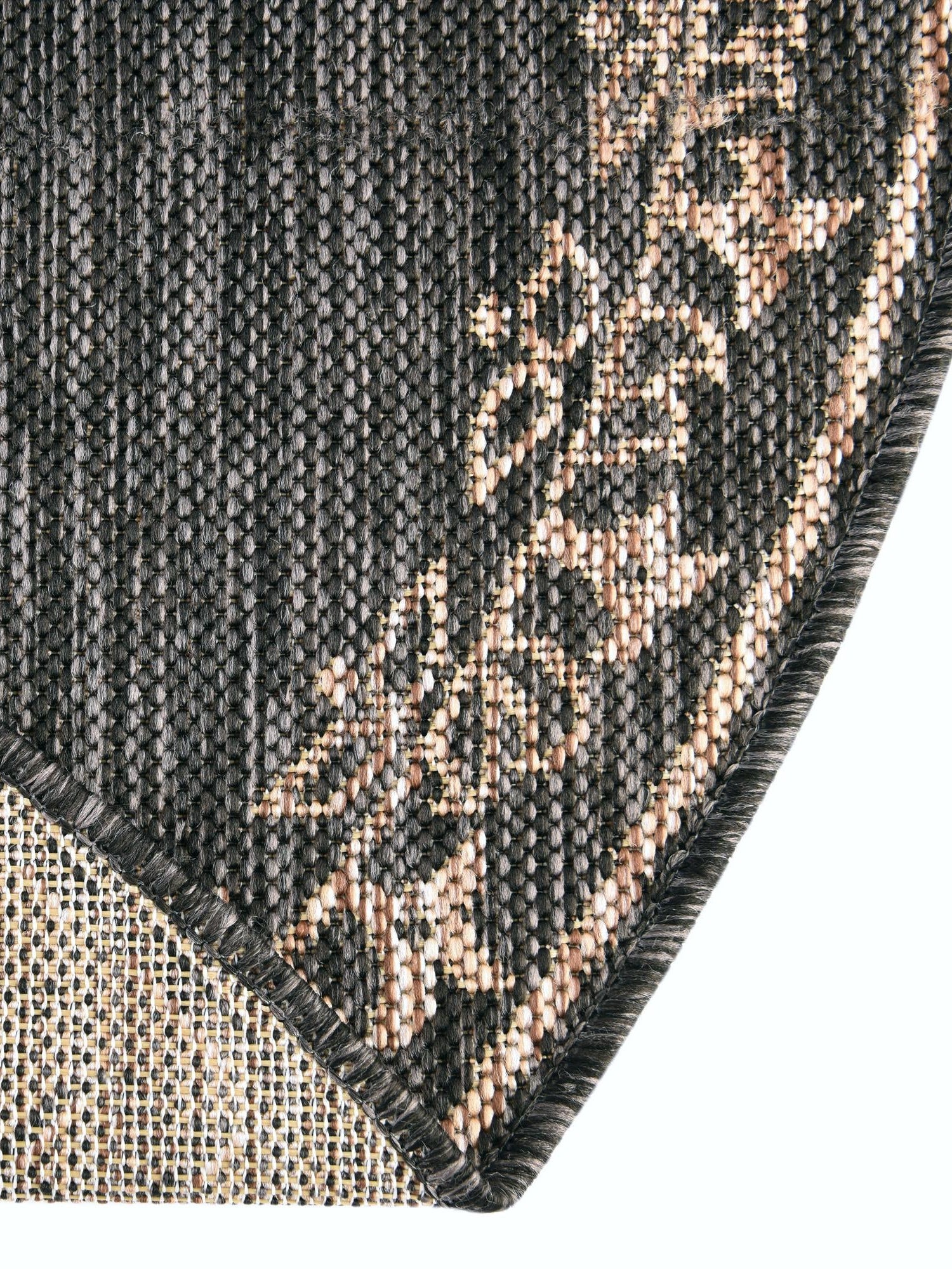Charcoal Gray 11' x 11' Outdoor Traditional Round Area Rug Weather Resistant for Patio, Deck, Terrace, Balcony, Porch Classical Design Outside Carpet for Sale at Rug Engine