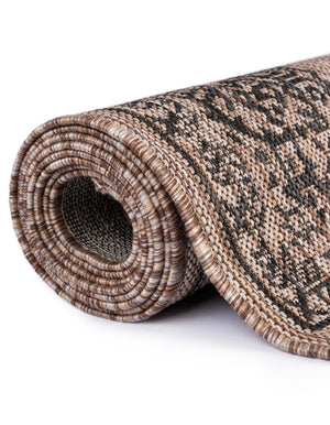 Beige 7' 10 x 11' Outdoor Traditional Rectangle Area Rug Weather Resistant for Patio, Deck, Terrace, Balcony, Porch Classical Design Outside Carpet for Sale at Rug Engine