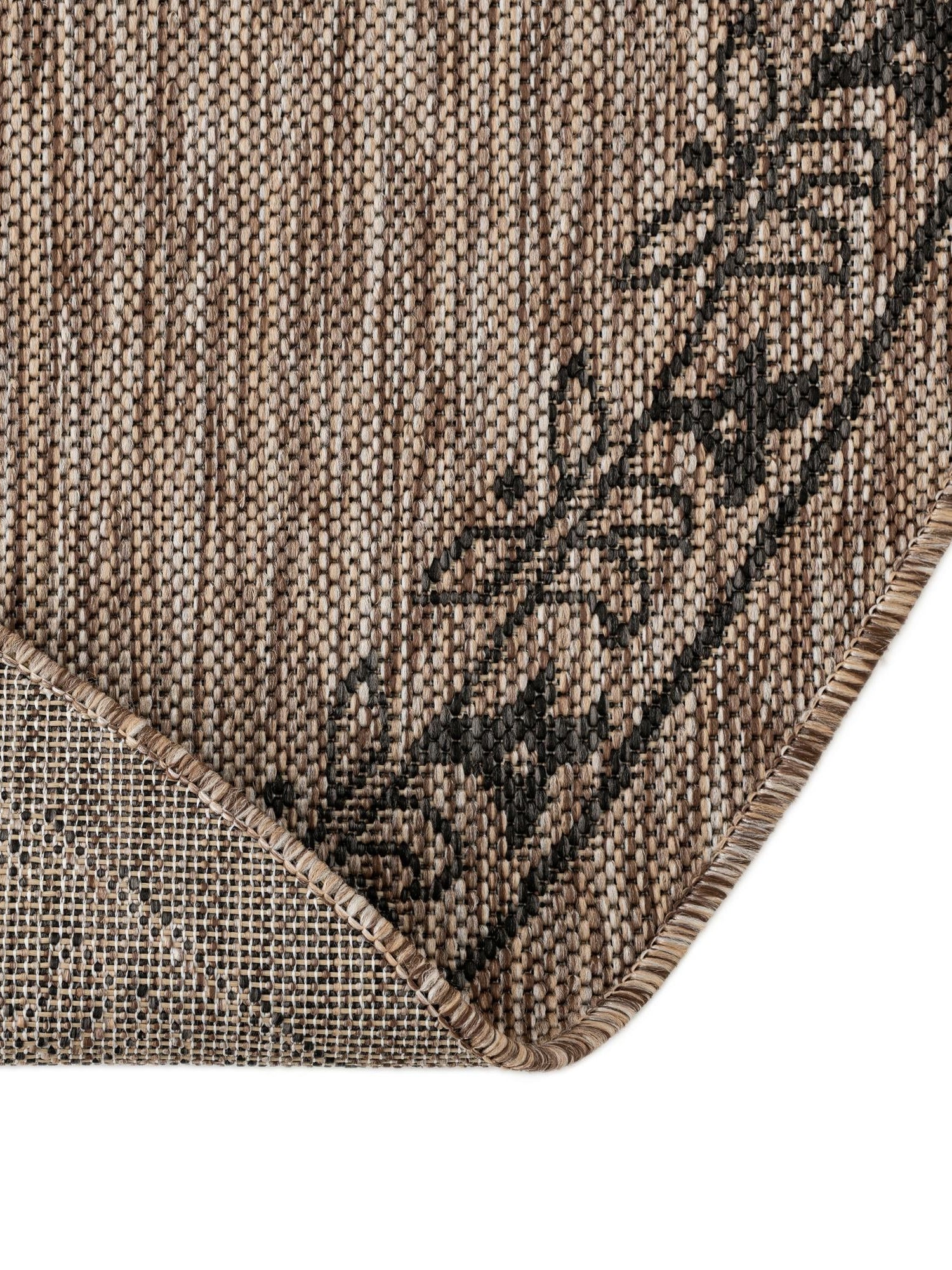 Beige 12' x 12' Outdoor Traditional Round Area Rug Weather Resistant for Patio, Deck, Terrace, Balcony, Porch Classical Design Outside Carpet for Sale at Rug Engine
