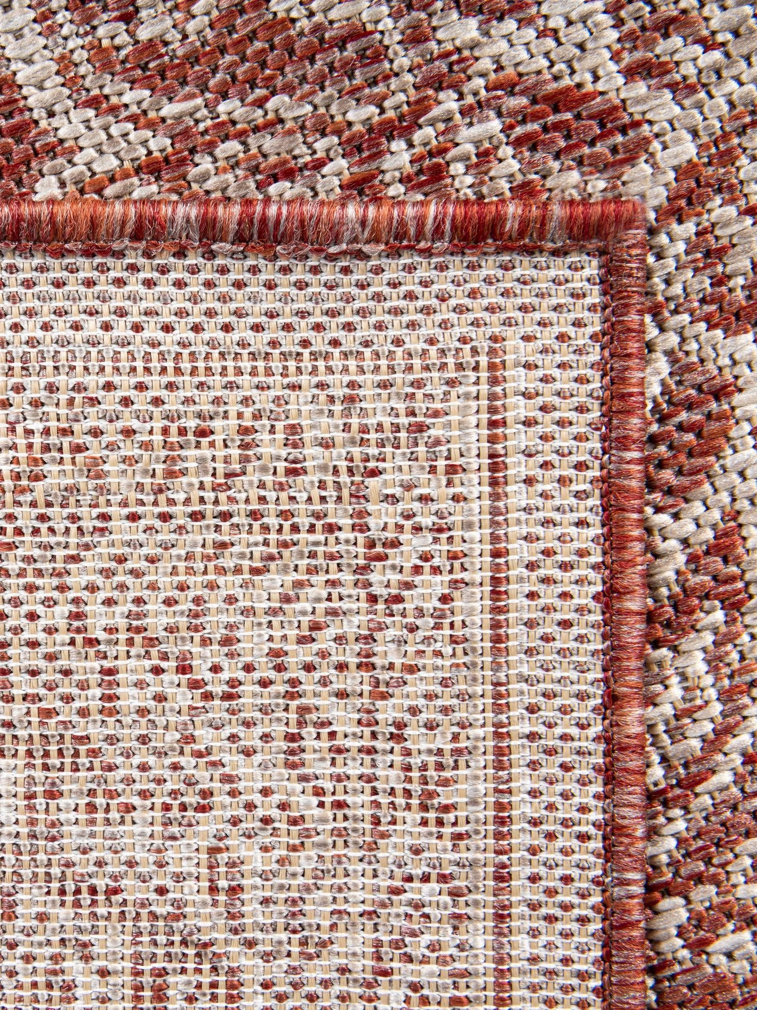 Rust Red 7' 1 x 10' Outdoor Traditional Rectangle Area Rug Weather Resistant for Patio, Deck, Terrace, Balcony, Porch Classical Design Outside Carpet for Sale at Rug Engine