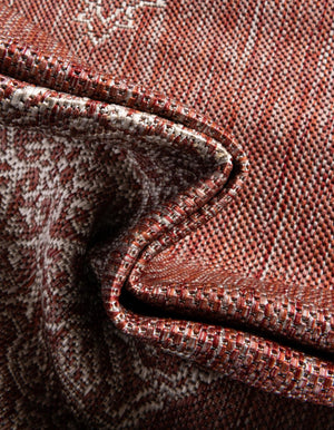 Rust Red 4' 1 x 4' 1 Outdoor Traditional Round Area Rug Weather Resistant for Patio, Deck, Terrace, Balcony, Porch