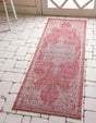 Rust Red 2' x 6' 1 Outdoor Traditional Runner Area Rug Weather Resistant for Patio, Deck, Terrace, Balcony, Porch Classical Design Outside Carpet for Sale at Rug Engine