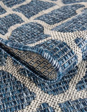 Blue 4' 1 x 6' 1 Outdoor Safari Rectangle Area Rug Weather Resistant for Patio, Deck, Terrace, Balcony, Porch Animal Print Wildlife Nature Carpet for Sale at Rug Engine