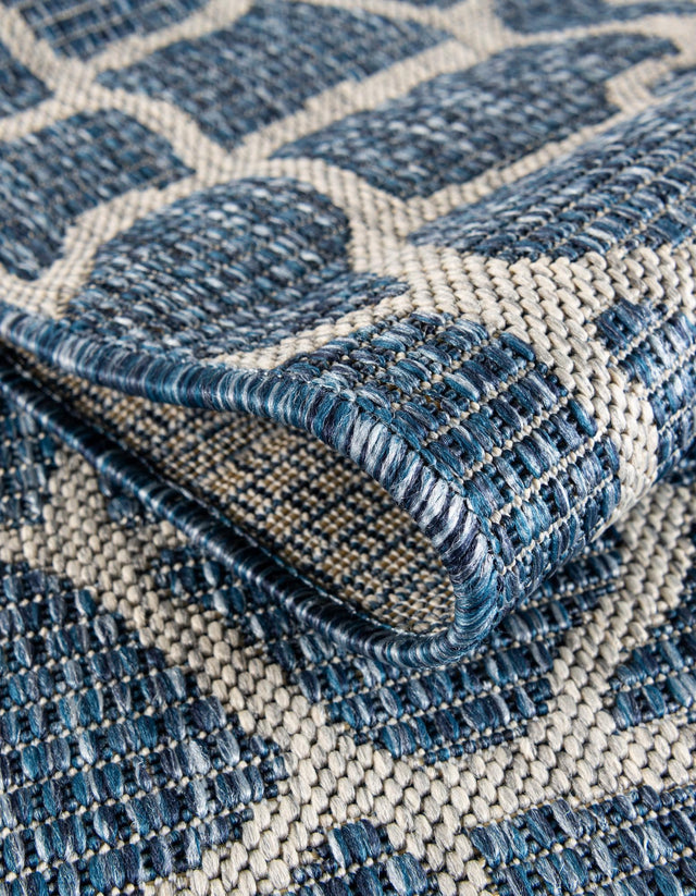 Blue 9' x 12' Outdoor Safari Rectangle Area Rug Weather Resistant for Patio, Deck, Terrace, Balcony, Porch Animal Print Wildlife Nature Carpet for Sale at Rug Engine