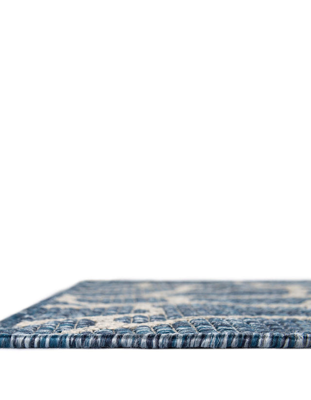 Blue 7' 1 x 10' Outdoor Safari Rectangle Area Rug Weather Resistant for Patio, Deck, Terrace, Balcony, Porch Animal Print Wildlife Nature Carpet for Sale at Rug Engine
