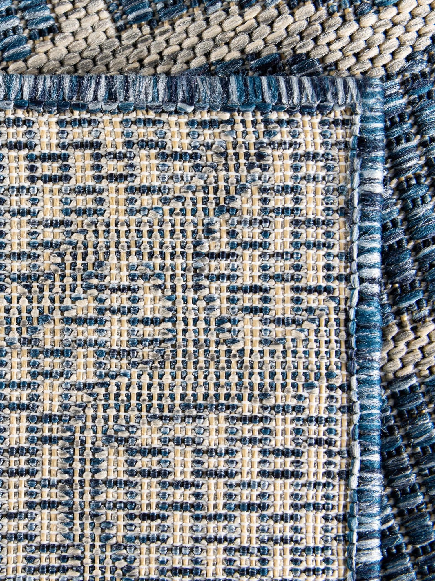 Blue 7' 1 x 10' Outdoor Safari Rectangle Area Rug Weather Resistant for Patio, Deck, Terrace, Balcony, Porch Animal Print Wildlife Nature Carpet for Sale at Rug Engine