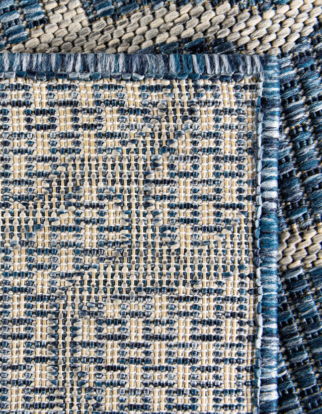 Blue 2' x 6' 1 Outdoor Safari Runner Area Rug Weather Resistant for Patio, Deck, Terrace, Balcony, Porch Animal Print Wildlife Nature Carpet for Sale at Rug Engine