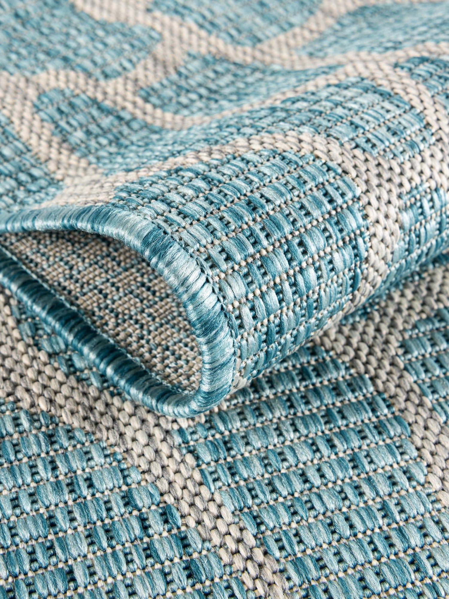 Light Aqua 7' 10 x 11' Outdoor Safari Rectangle Area Rug Weather Resistant for Patio, Deck, Terrace, Balcony, Porch Animal Print Wildlife Nature Carpet for Sale at Rug Engine