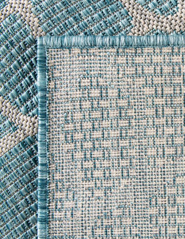 Light Aqua 7' 10 x 11' Outdoor Safari Rectangle Area Rug Weather Resistant for Patio, Deck, Terrace, Balcony, Porch Animal Print Wildlife Nature Carpet for Sale at Rug Engine