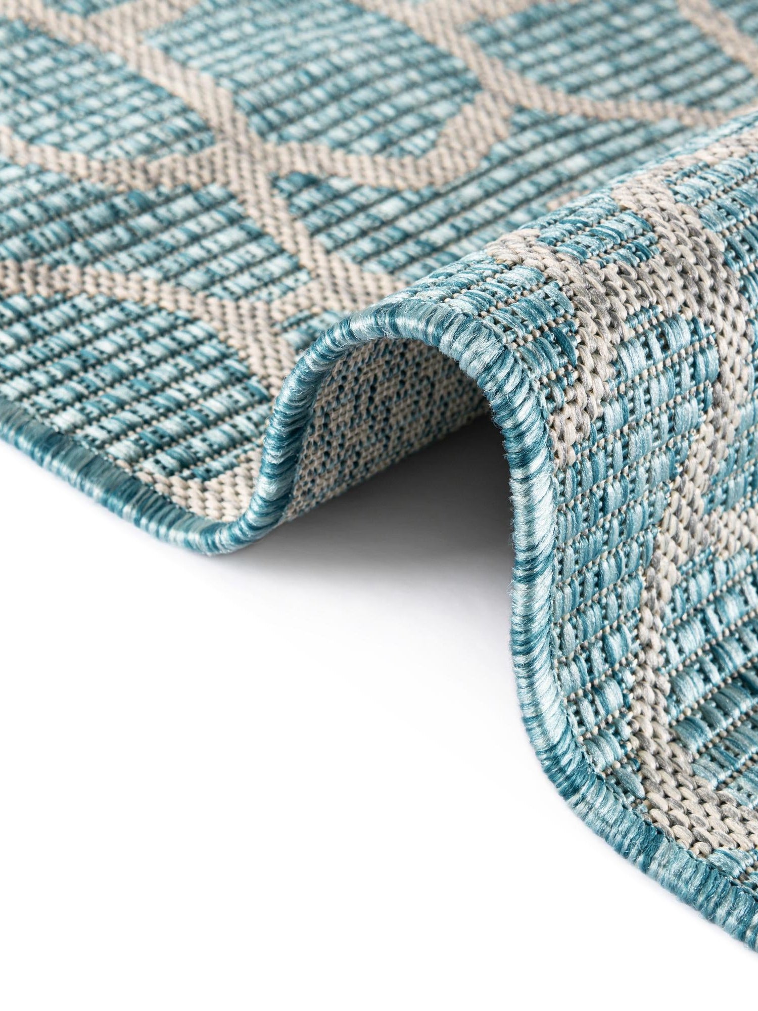 Light Aqua 7' 1 x 10' Outdoor Safari Rectangle Area Rug Weather Resistant for Patio, Deck, Terrace, Balcony, Porch Animal Print Wildlife Nature Carpet for Sale at Rug Engine