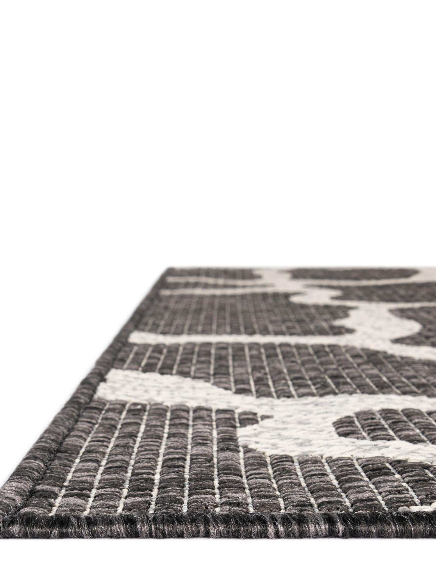 Charcoal Gray 9' x 12' Outdoor Safari Rectangle Area Rug Weather Resistant for Patio, Deck, Terrace, Balcony, Porch Animal Print Wildlife Nature Carpet for Sale at Rug Engine