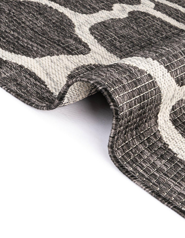 Charcoal Gray 4' 1 x 6' 1 Outdoor Safari Rectangle Area Rug Weather Resistant for Patio, Deck, Terrace, Balcony, Porch Animal Print Wildlife Nature Carpet for Sale at Rug Engine