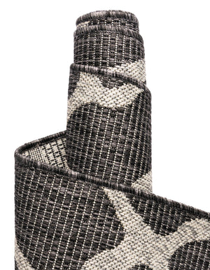 Charcoal Gray 4' 1 x 6' 1 Outdoor Safari Rectangle Area Rug Weather Resistant for Patio, Deck, Terrace, Balcony, Porch Animal Print Wildlife Nature Carpet for Sale at Rug Engine