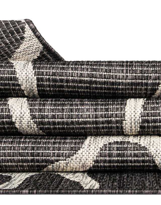 Charcoal Gray 4' 1 x 6' 1 Outdoor Safari Rectangle Area Rug Weather Resistant for Patio, Deck, Terrace, Balcony, Porch Animal Print Wildlife Nature Carpet for Sale at Rug Engine