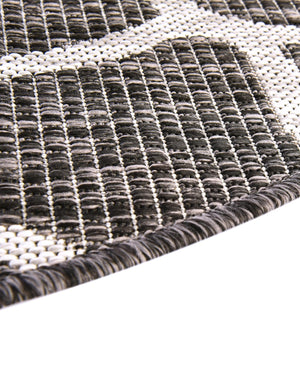 Charcoal Gray 4' 1 x 4' 1 Outdoor Safari Round Area Rug Weather Resistant for Patio, Deck, Terrace, Balcony, Porch Animal Print Wildlife Nature Carpet for Sale at Rug Engine