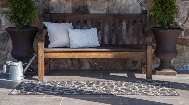 Charcoal Gray 2' x 6' 1 Outdoor Safari Runner Area Rug Weather Resistant for Patio, Deck, Terrace, Balcony, Porch Animal Print Wildlife Nature Carpet for Sale at Rug Engine