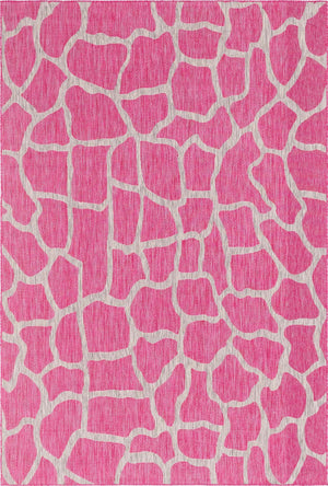 Magenta 6' 1 x 9' Outdoor Safari Rectangle Area Rug Weather Resistant for Patio, Deck, Terrace, Balcony, Porch Animal Print Wildlife Nature Carpet for Sale at Rug Engine