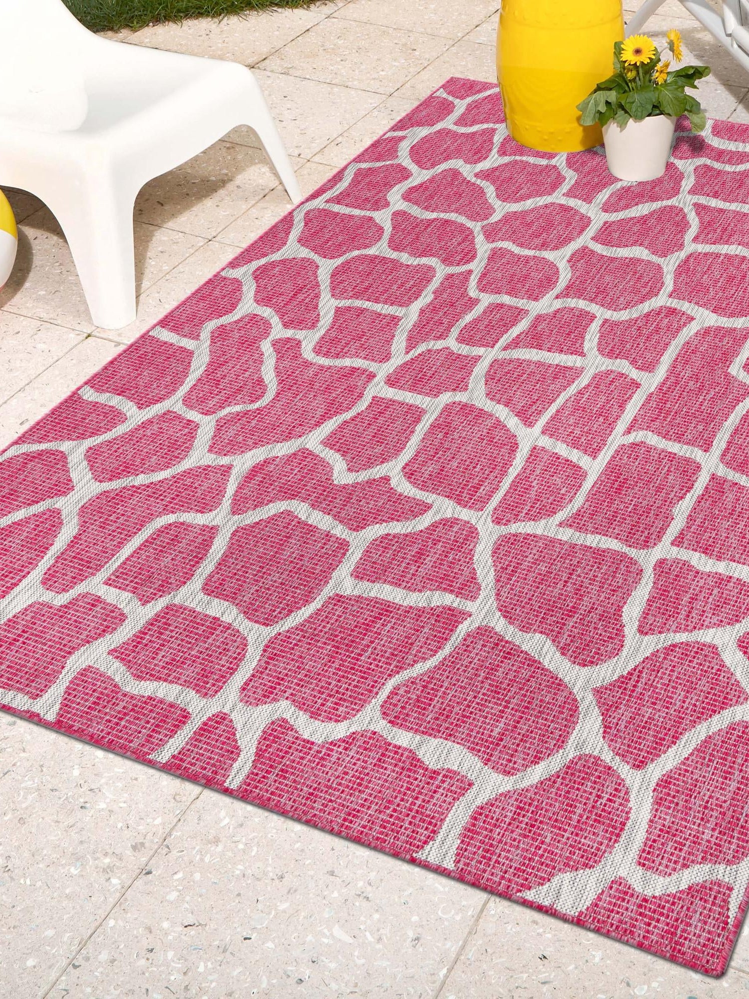Magenta 7' 10 x 11' Outdoor Safari Rectangle Area Rug Weather Resistant for Patio, Deck, Terrace, Balcony, Porch Animal Print Wildlife Nature Carpet for Sale at Rug Engine