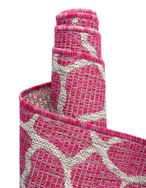 Magenta 7' 10 x 11' Outdoor Safari Rectangle Area Rug Weather Resistant for Patio, Deck, Terrace, Balcony, Porch Animal Print Wildlife Nature Carpet for Sale at Rug Engine