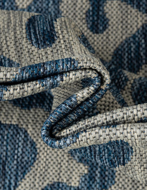 Blue 8' x 11' Outdoor Safari Rectangle Rug