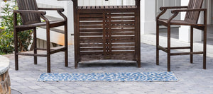 Blue 2' x 6' 1 Outdoor Safari Runner Area Rug Weather Resistant for Patio, Deck, Terrace, Balcony, Porch Animal Print Wildlife Nature Carpet for Sale at Rug Engine