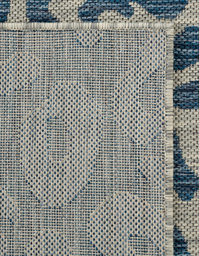 Blue 2' x 6' 1 Outdoor Safari Runner Area Rug Weather Resistant for Patio, Deck, Terrace, Balcony, Porch Animal Print Wildlife Nature Carpet for Sale at Rug Engine