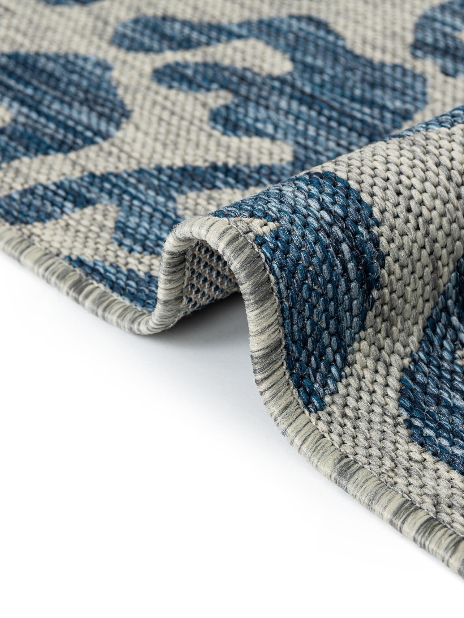 Blue 2' 7 x 10' Outdoor Safari Runner Area Rug Weather Resistant for Patio, Deck, Terrace, Balcony, Porch Animal Print Wildlife Nature Carpet for Sale at Rug Engine