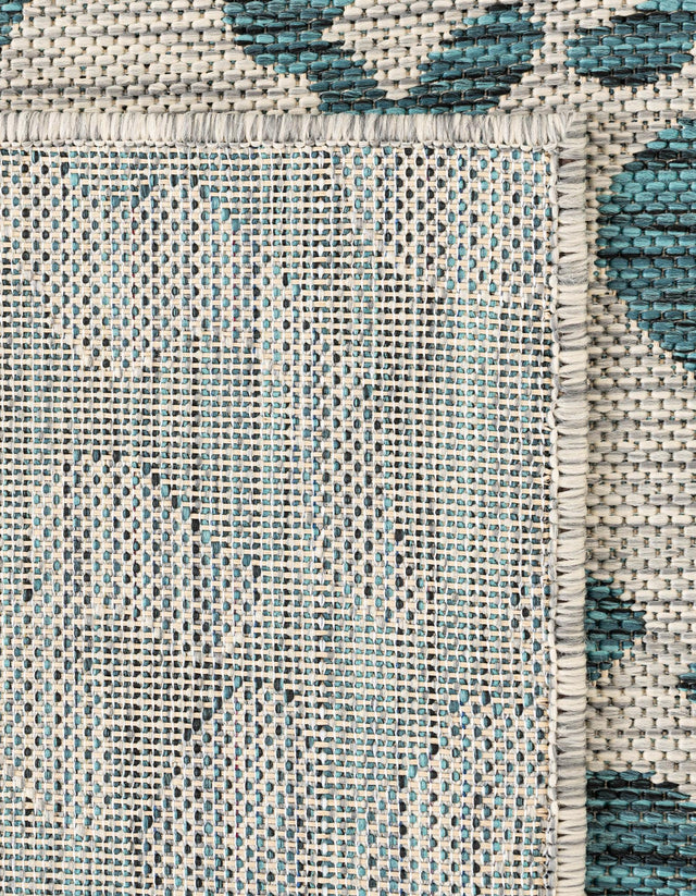 Teal 5' 3 x 8' Outdoor Safari Rectangle Area Rug Weather Resistant for Patio, Deck, Terrace, Balcony, Porch Animal Print Wildlife Nature Carpet for Sale at Rug Engine