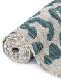 Teal 5' 3 x 8' Outdoor Safari Rectangle Area Rug Weather Resistant for Patio, Deck, Terrace, Balcony, Porch Animal Print Wildlife Nature Carpet for Sale at Rug Engine