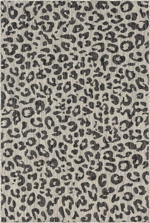 Light Gray 6' 1 x 9' Outdoor Safari Rectangle Area Rug Weather Resistant for Patio, Deck, Terrace, Balcony, Porch Animal Print Wildlife Nature Carpet for Sale at Rug Engine