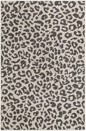 Light Gray 5' 3 x 8' Outdoor Safari Rectangle Area Rug Weather Resistant for Patio, Deck, Terrace, Balcony, Porch Animal Print Wildlife Nature Carpet for Sale at Rug Engine