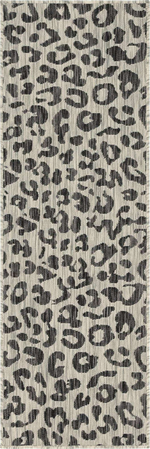 Light Gray 2' x 6' 1 Outdoor Safari Runner Area Rug Weather Resistant for Patio, Deck, Terrace, Balcony, Porch Animal Print Wildlife Nature Carpet for Sale at Rug Engine