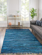 Navy Blue 9' x 12' Chindi Cotton Rectangle Rug